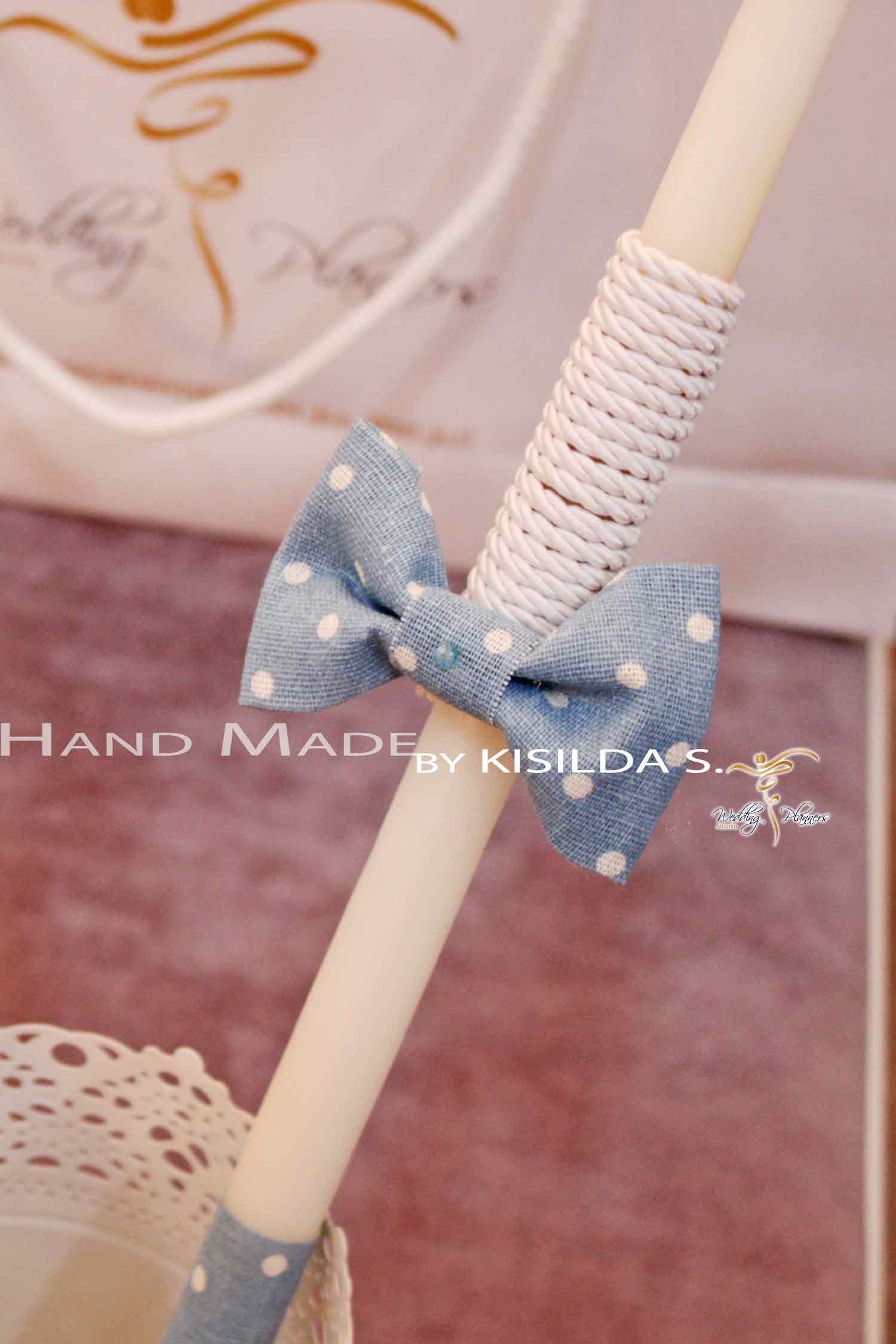 Easter Candle with Bow Tie