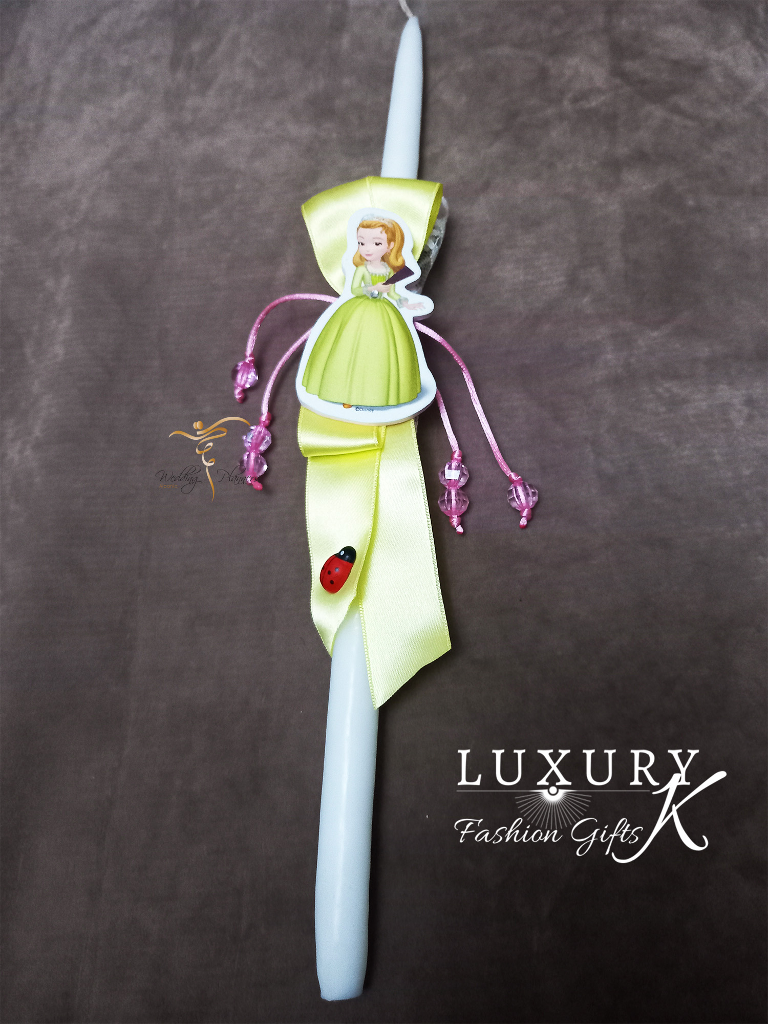 Easter candle with princess