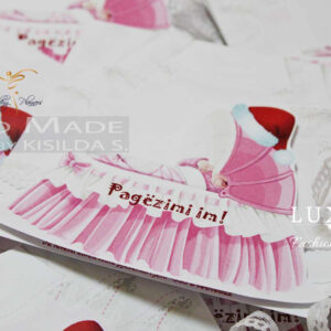 Invitation with Stroller for Baby girl